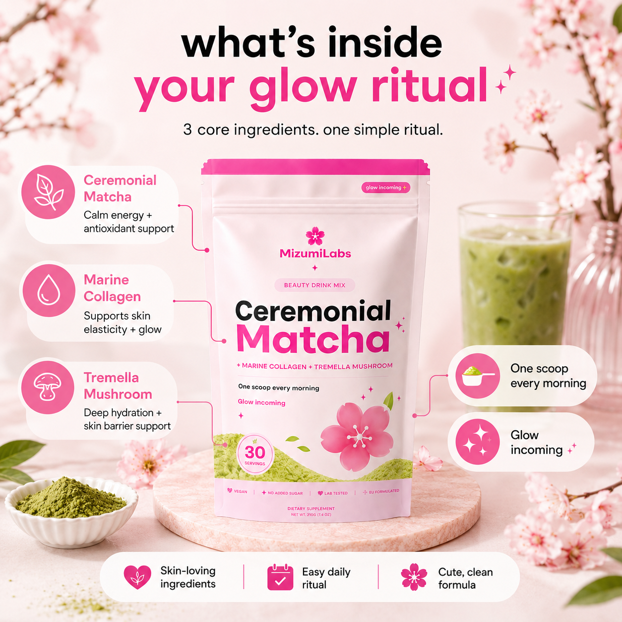 mizumilabs the ritual™ — ceremonial matcha & rose